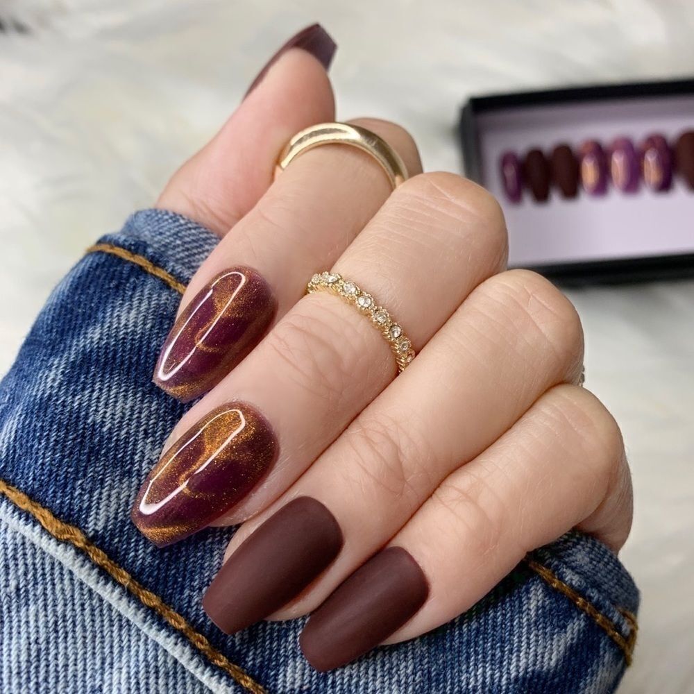 Brown Sugar Custom Press On Nails | High Quality Nails | Handmade
